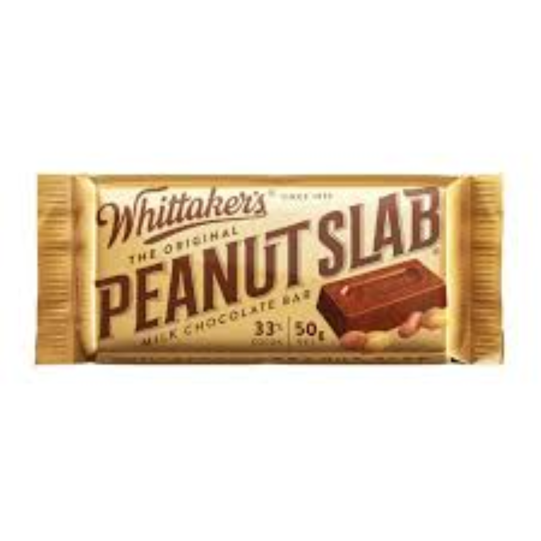 WHITTAKERS PEANUT SINGLE SLAB 50G